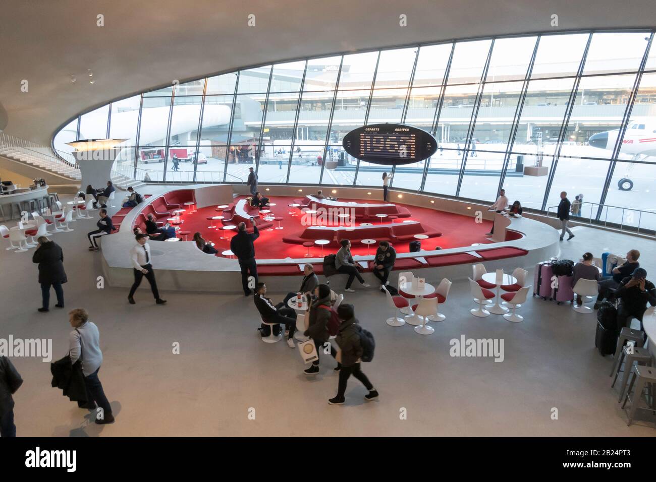 TWA Hotel all'Aeroporto John F. Kennedy di New York, Stati Uniti Foto Stock