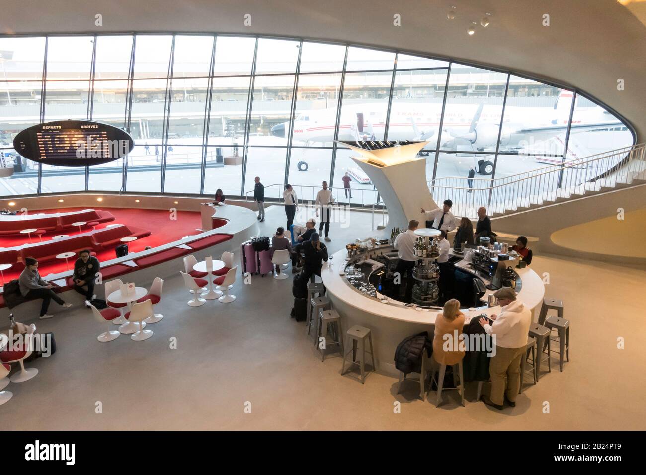 TWA Hotel all'Aeroporto John F. Kennedy di New York, Stati Uniti Foto Stock