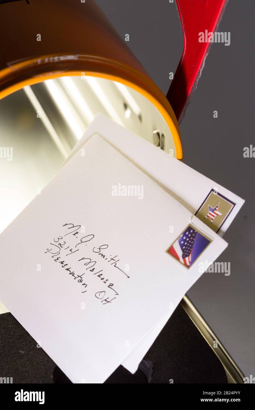 Lettere in casella postale, USA Foto Stock