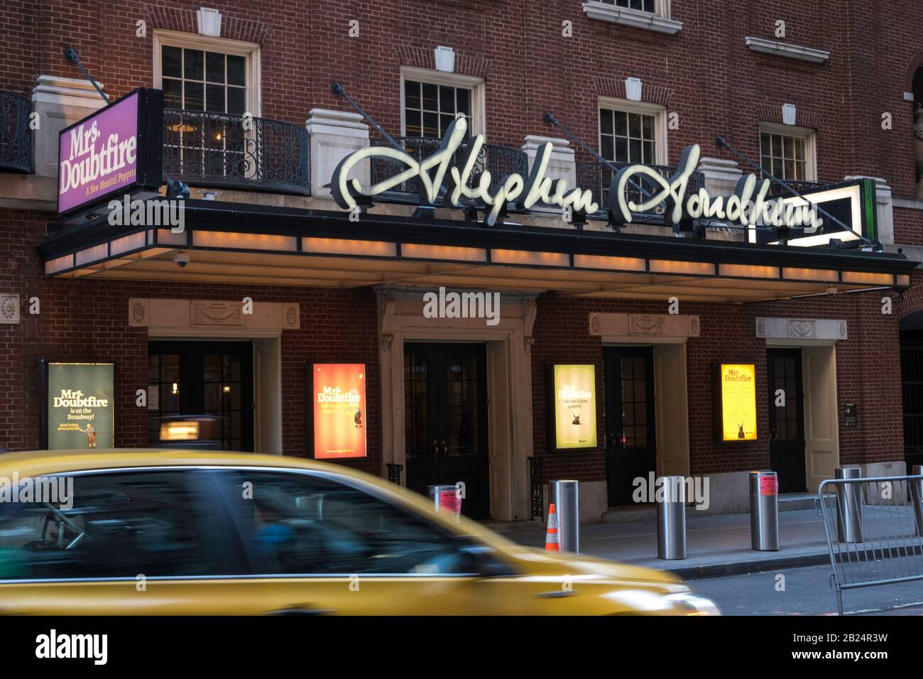 Stephen Sondheim facciata del Teatro, WEST 43ND STREET, NYC Foto Stock