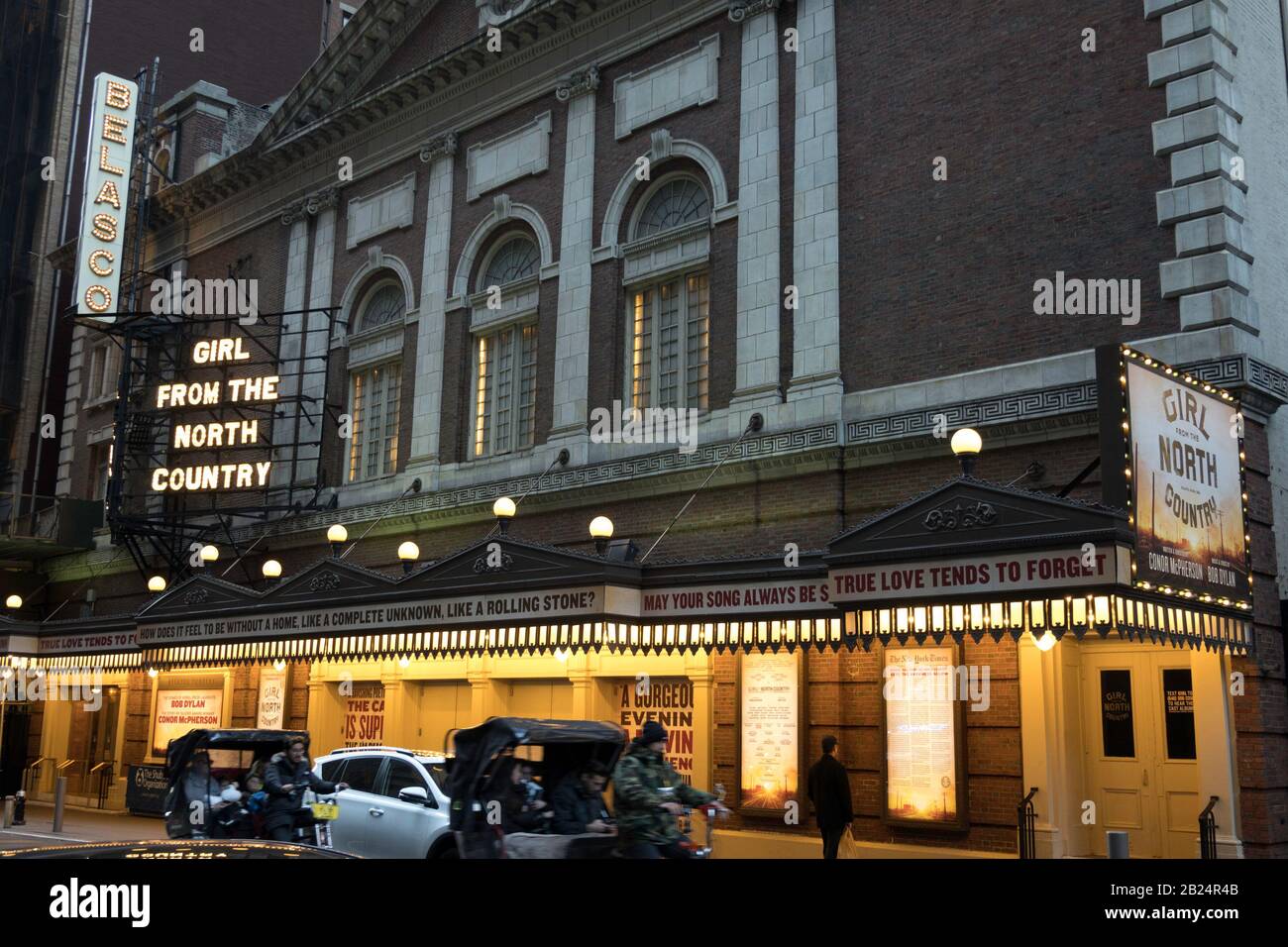 Il Belasco Theatre Marquee Presenta 'Girl from the North Country', NYC Foto Stock