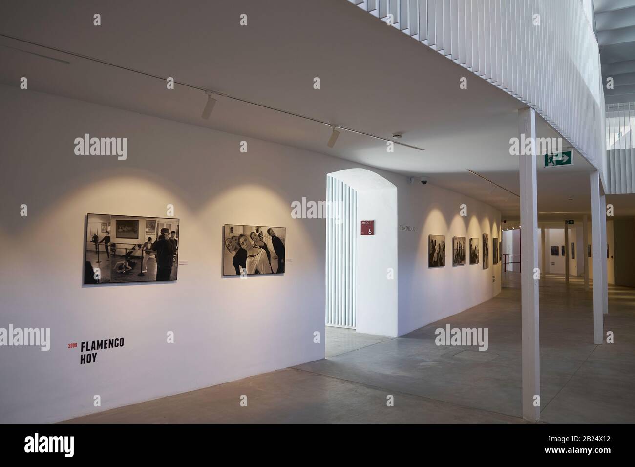 Mostra fotografica del regista spagnolo e fotografo Carlos Saura presso il nuovo centro culturale della Malagueta. Málaga, Spagna. Foto Stock