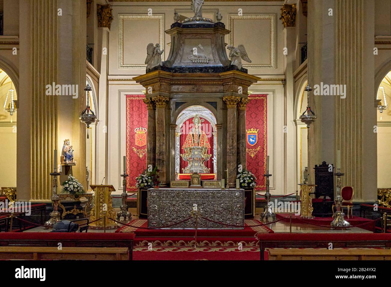 Cappella di San Fermin nella chiesa di San Lorenzo, Pamplona città, Navarra, Spagna, Europa Foto Stock