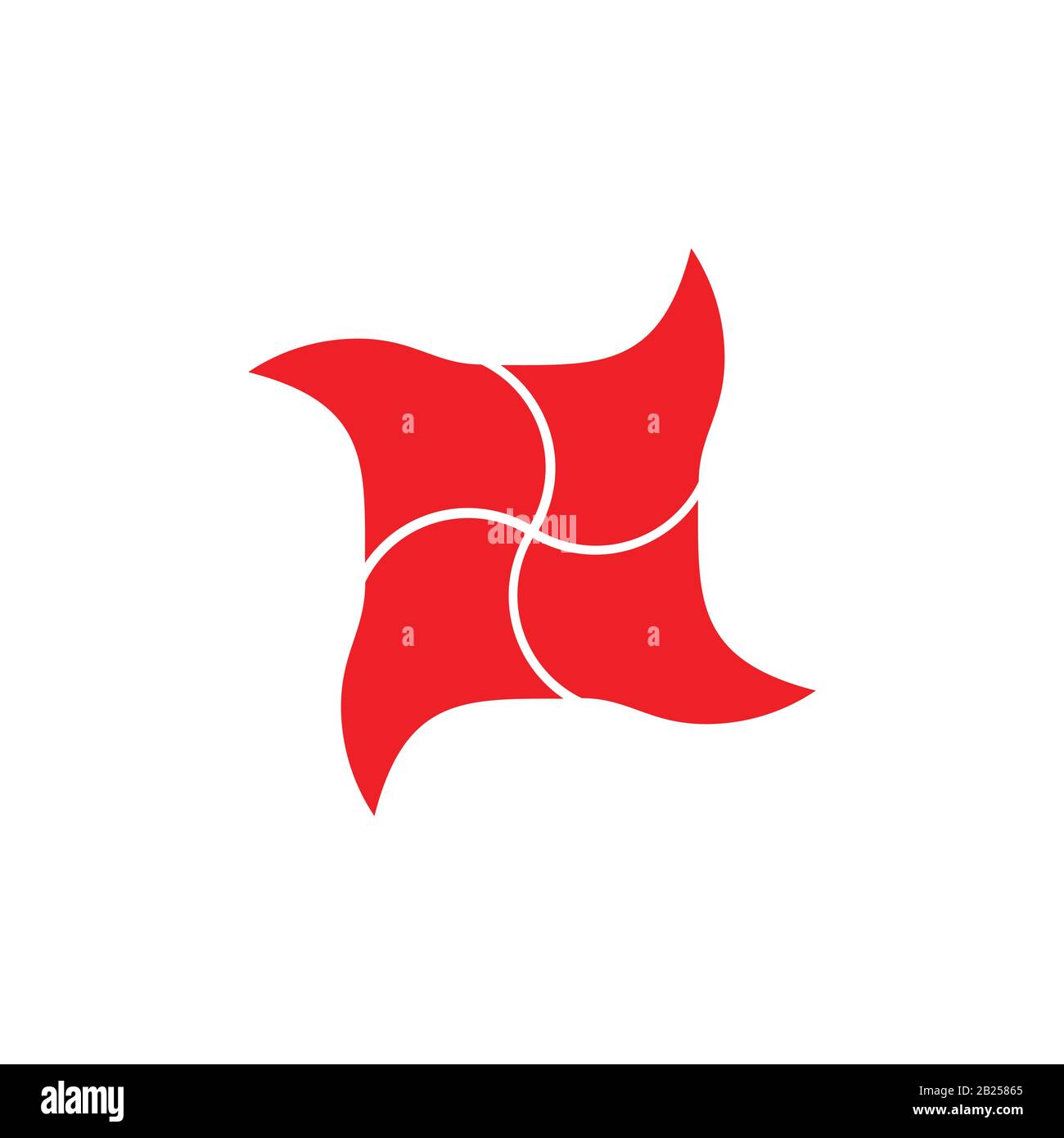 vettore logo forma finestra rotazione curve Illustrazione Vettoriale