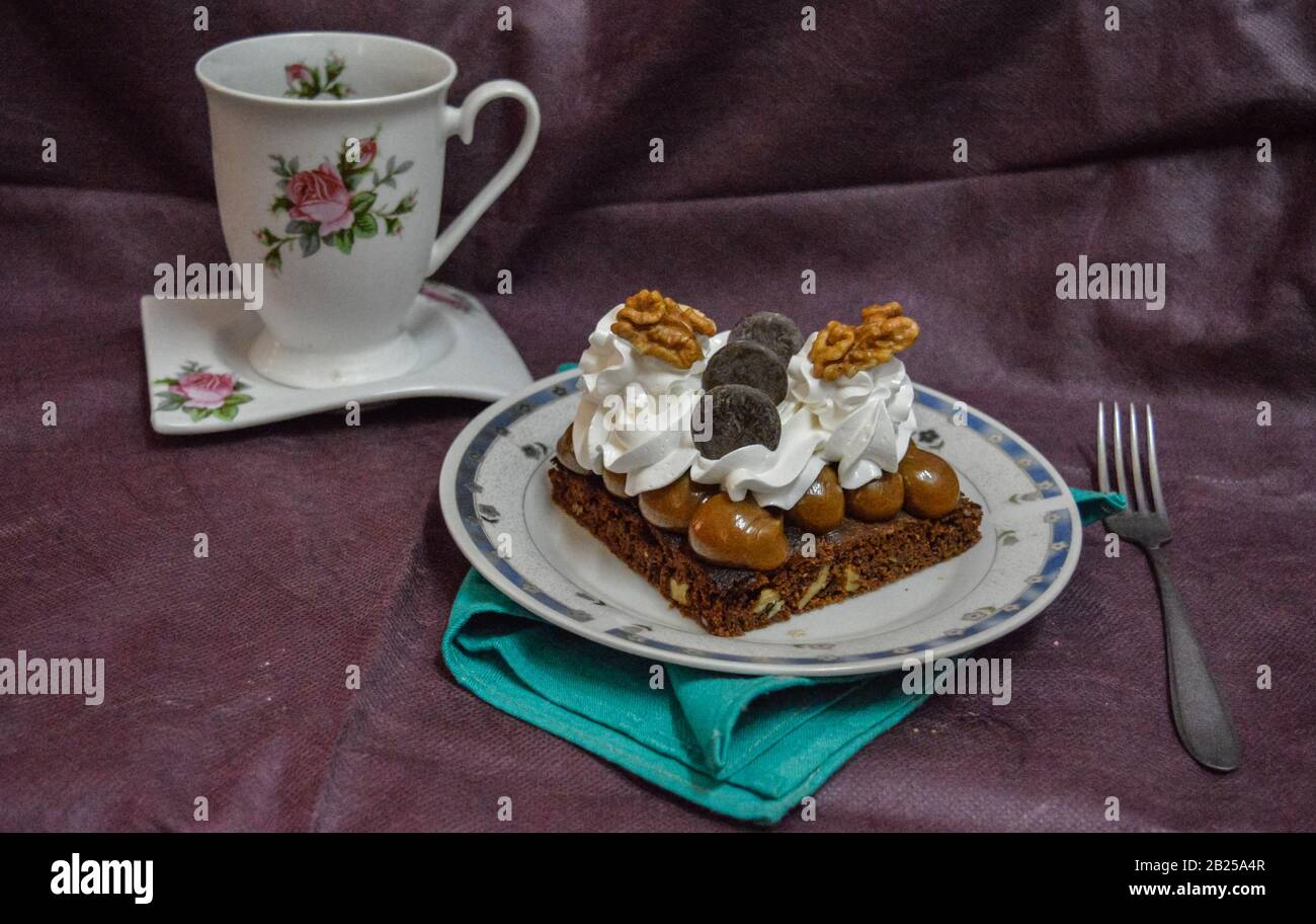 postres individuales para restaurantes Foto Stock