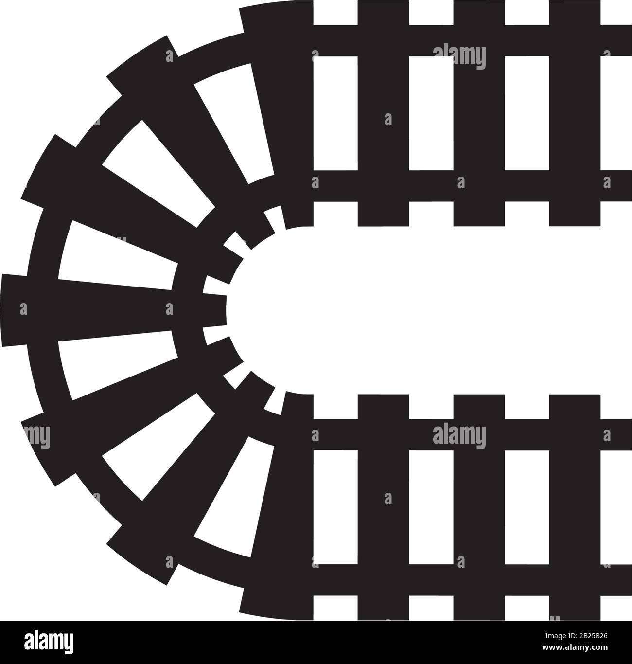 Binari del treno icona vettore design illustrazione del modello Illustrazione Vettoriale