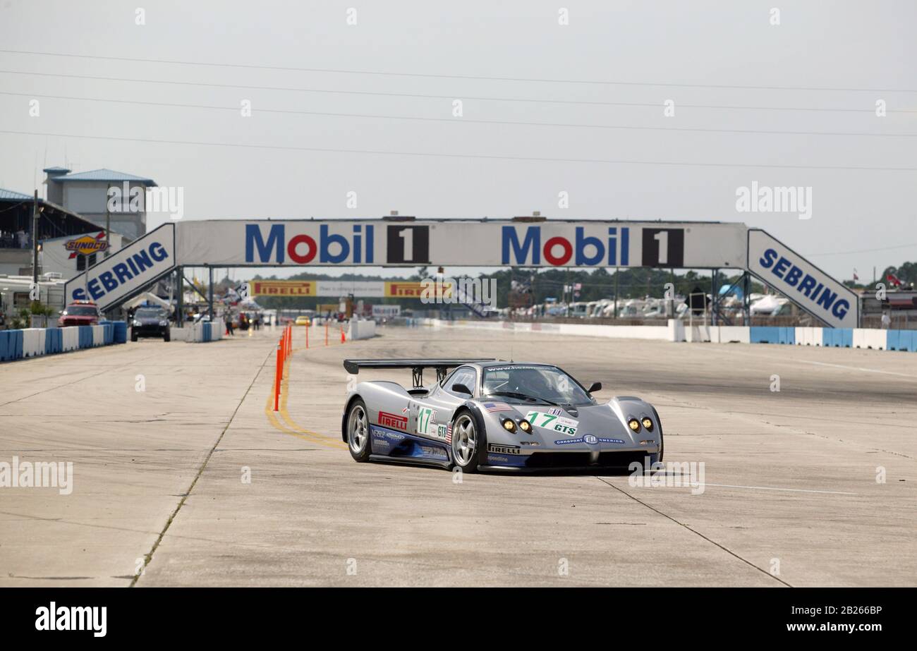 Pagani Zonda in gara nel 2003 Sebring 12 ore Foto Stock