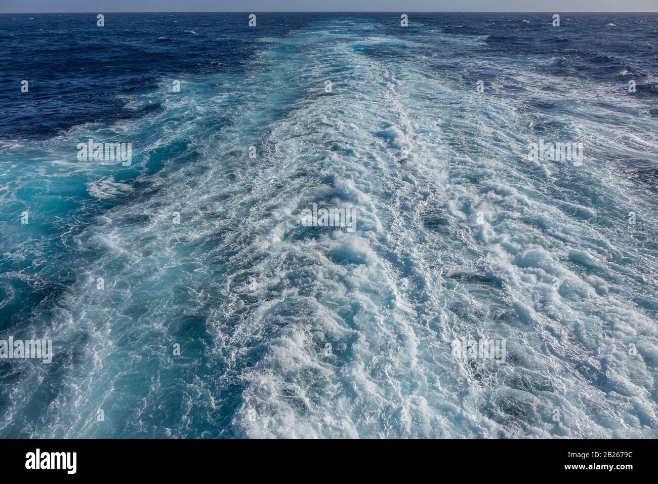 Scia della nave Foto Stock