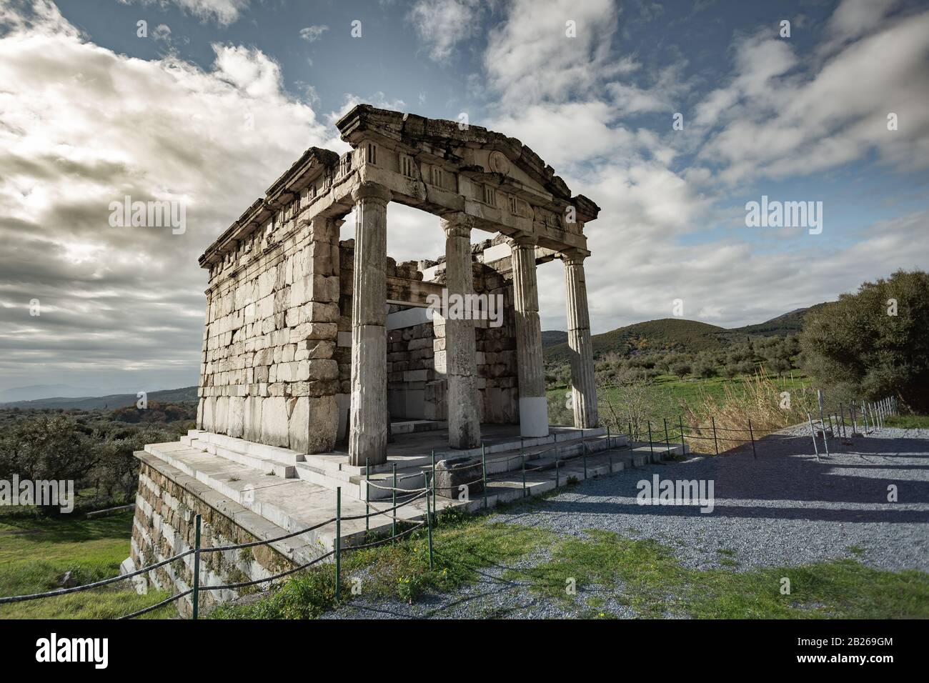 Rovine dell'antica città di Messina, Peloponneso, gennaio 2020 Foto Stock