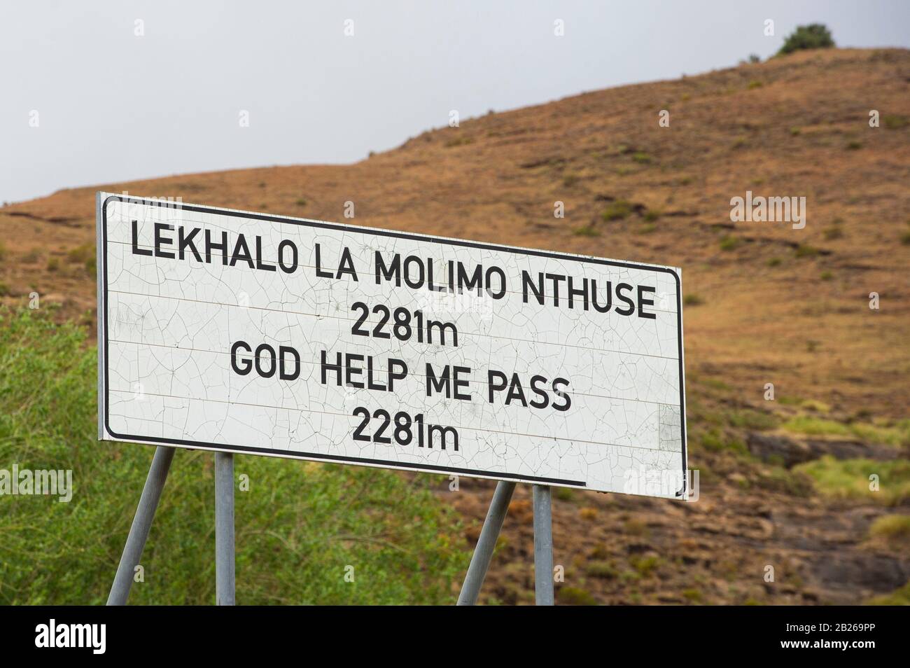 Lekalo La Molimo Nthuse, Dio Aiutami Pass, Lesotho Foto Stock