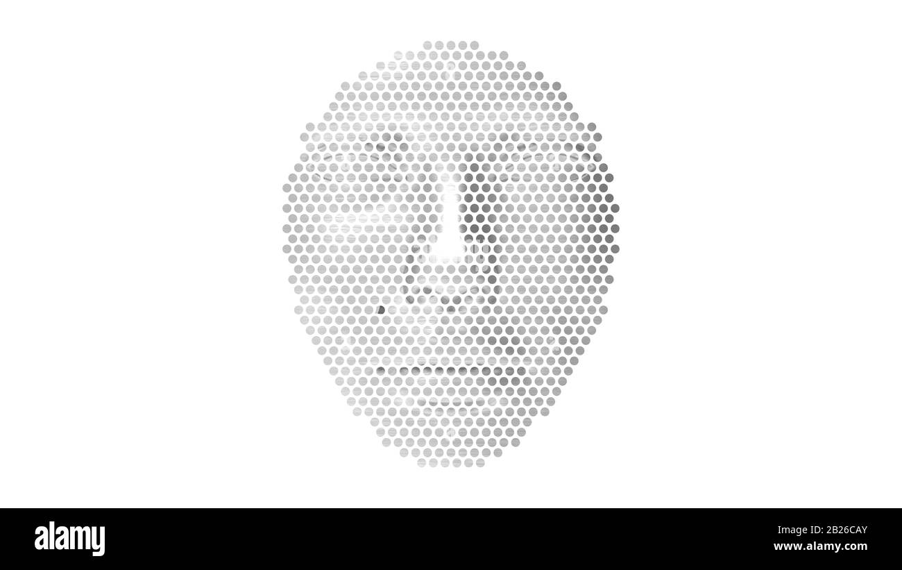 3d rendering di una faccia artificiale fatta da intelligenza artificiale di metallo ai. Foto Stock