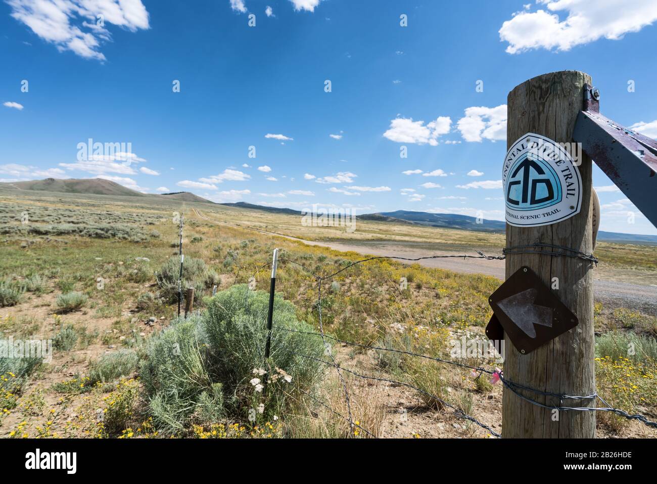 Escursioni sul Continental divide Trail, Wyoming, Stati Uniti Foto Stock