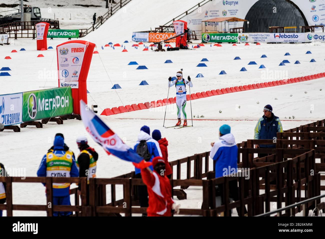 Biathlon la gara dei campioni in Tyumen. Russia Foto Stock
