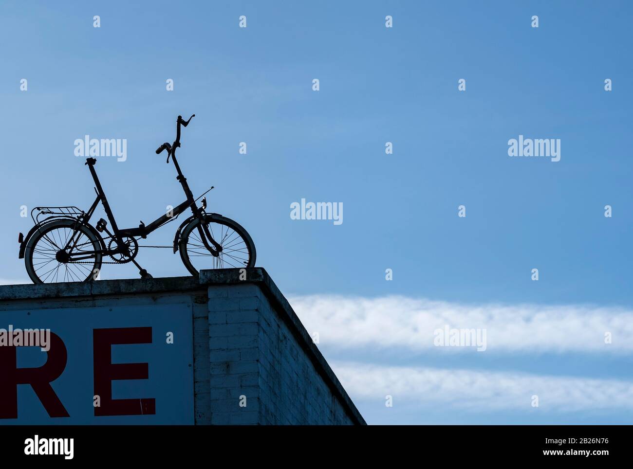 Bicicletta sul tetto Foto Stock