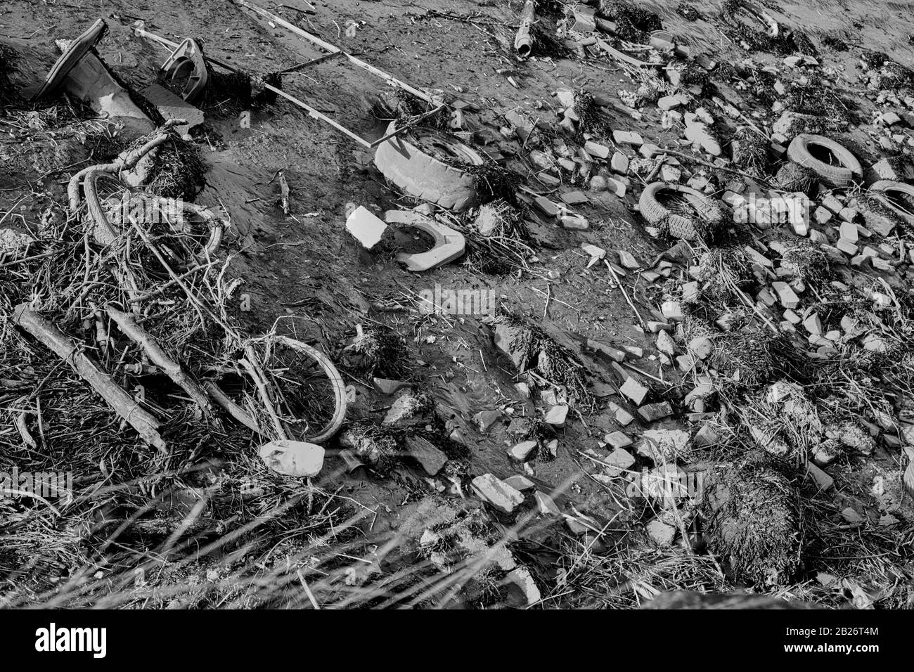 Bassa marea sul fiume Tyne Foto Stock