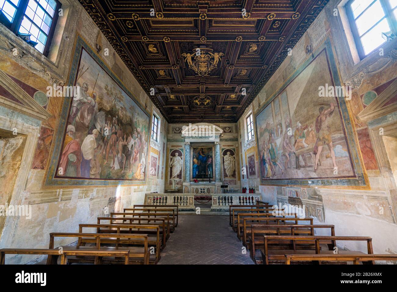 Oratorio di Sant'Andrea al Celio a Roma. Foto Stock