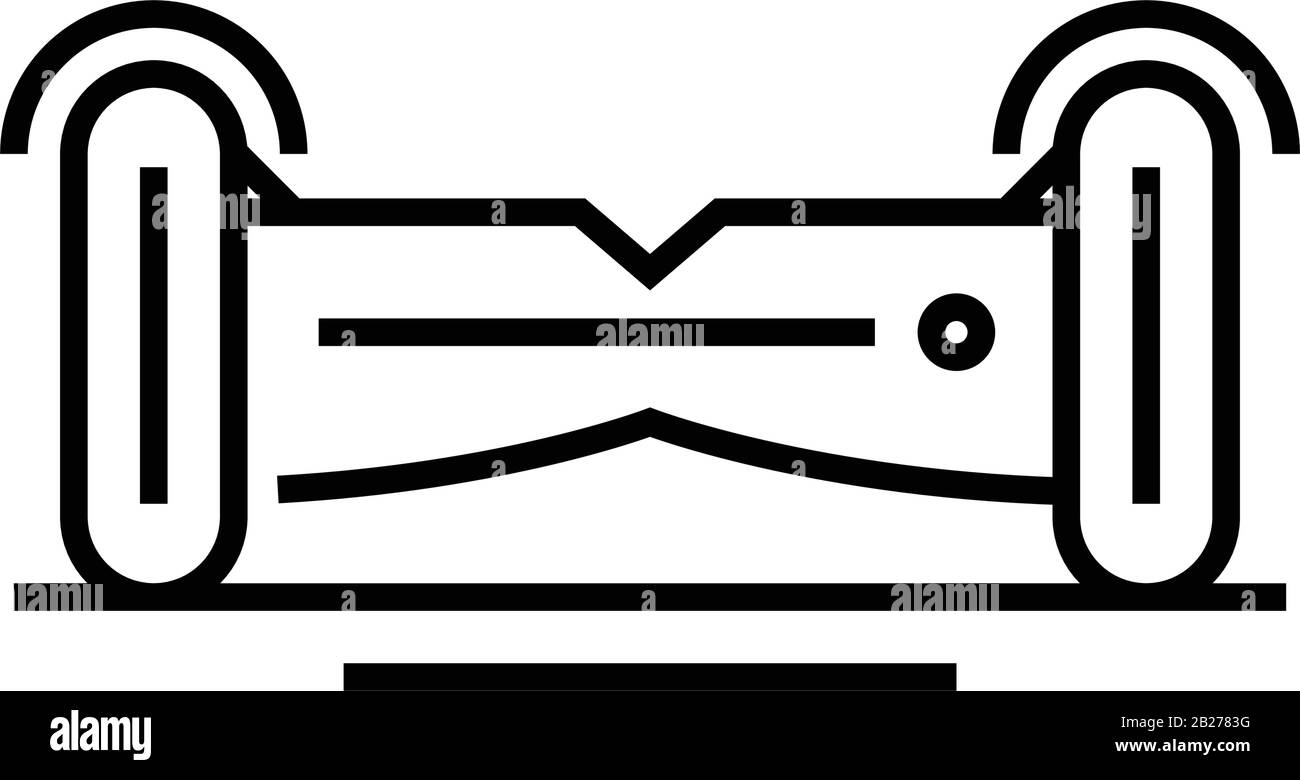 Icona della linea del Segway, simbolo concettuale, illustrazione del vettore di contorno, simbolo lineare. Illustrazione Vettoriale Icona della linea del Segway, simbolo concettuale, illustrazione del vettore di contorno, simbolo lineare. Illustrazione Vettoriale