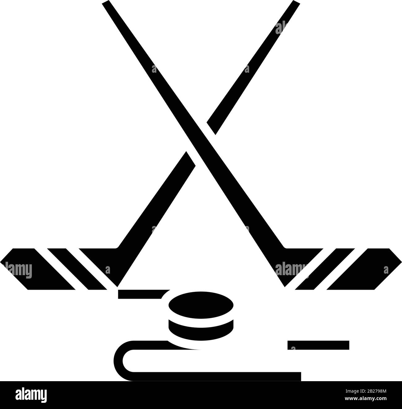 Icona nera del gioco di golf, illustrazione concettuale, simbolo piatto vettoriale, segno glifo. Illustrazione Vettoriale