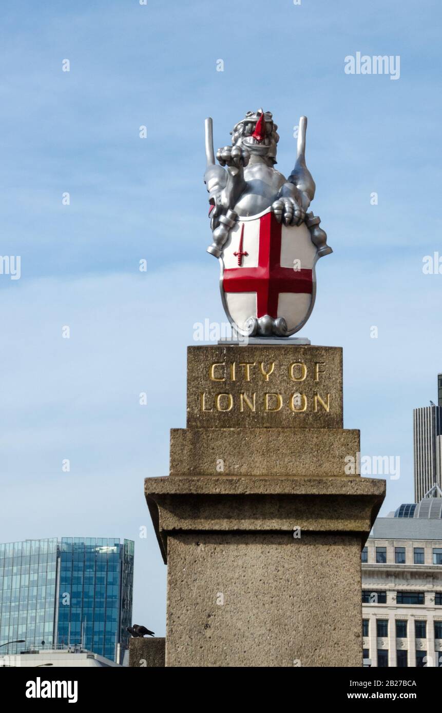 City of London stemma a Londra Regno Unito. Foto Stock