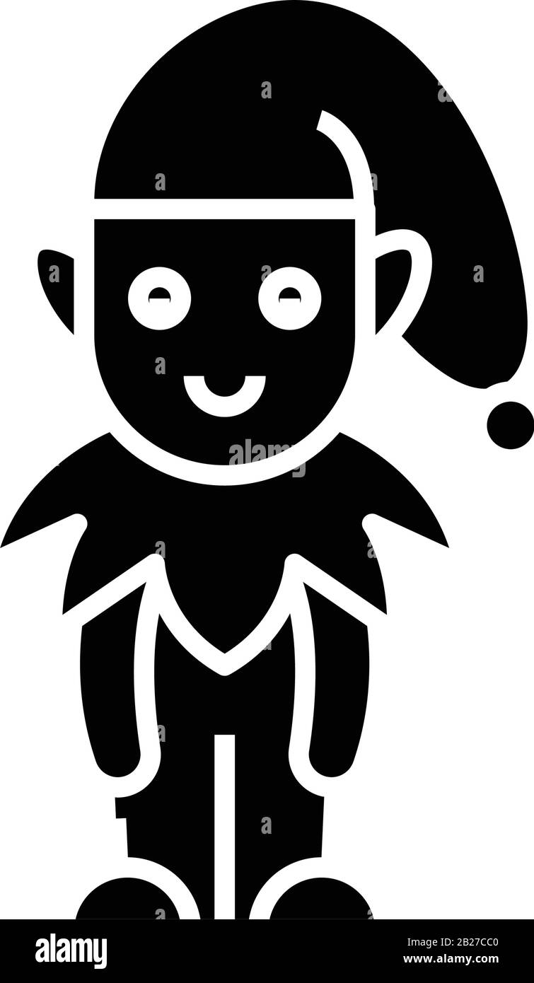 Icona Home clown nera, illustrazione concettuale, simbolo vettoriale piatto, simbolo glifo. Illustrazione Vettoriale