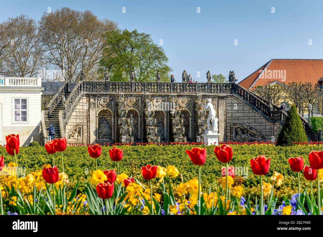 Große Kaskade, Großer Garten, Herrenhäuser Gärten, Hannover, Niedersachsen, Deutschland Foto Stock