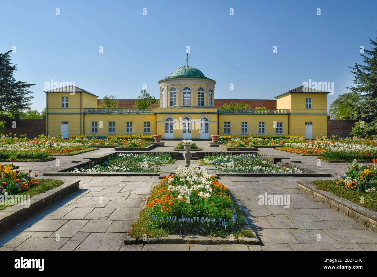 Bibliothekspavillon, Berggarten, Herrenhäuser Gärten, Hannover, Niedersachsen, Deutschland Foto Stock