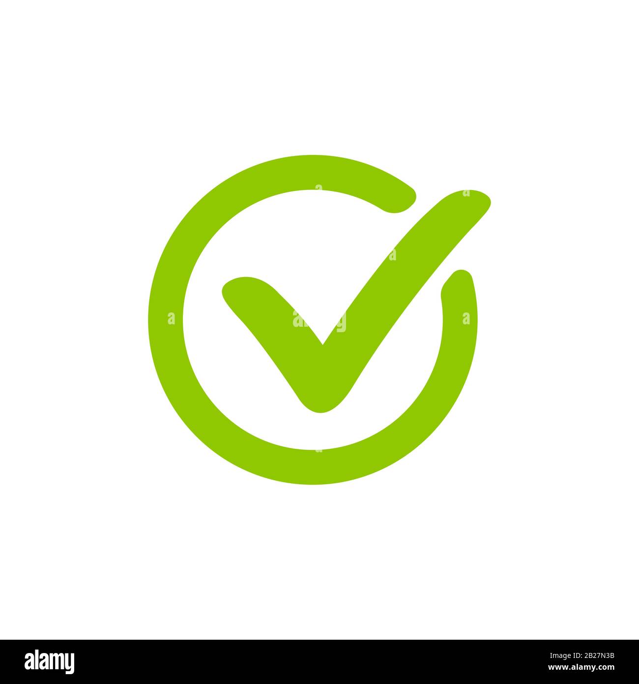 Segno di spunta verde, icona vettore Illustrazione Vettoriale