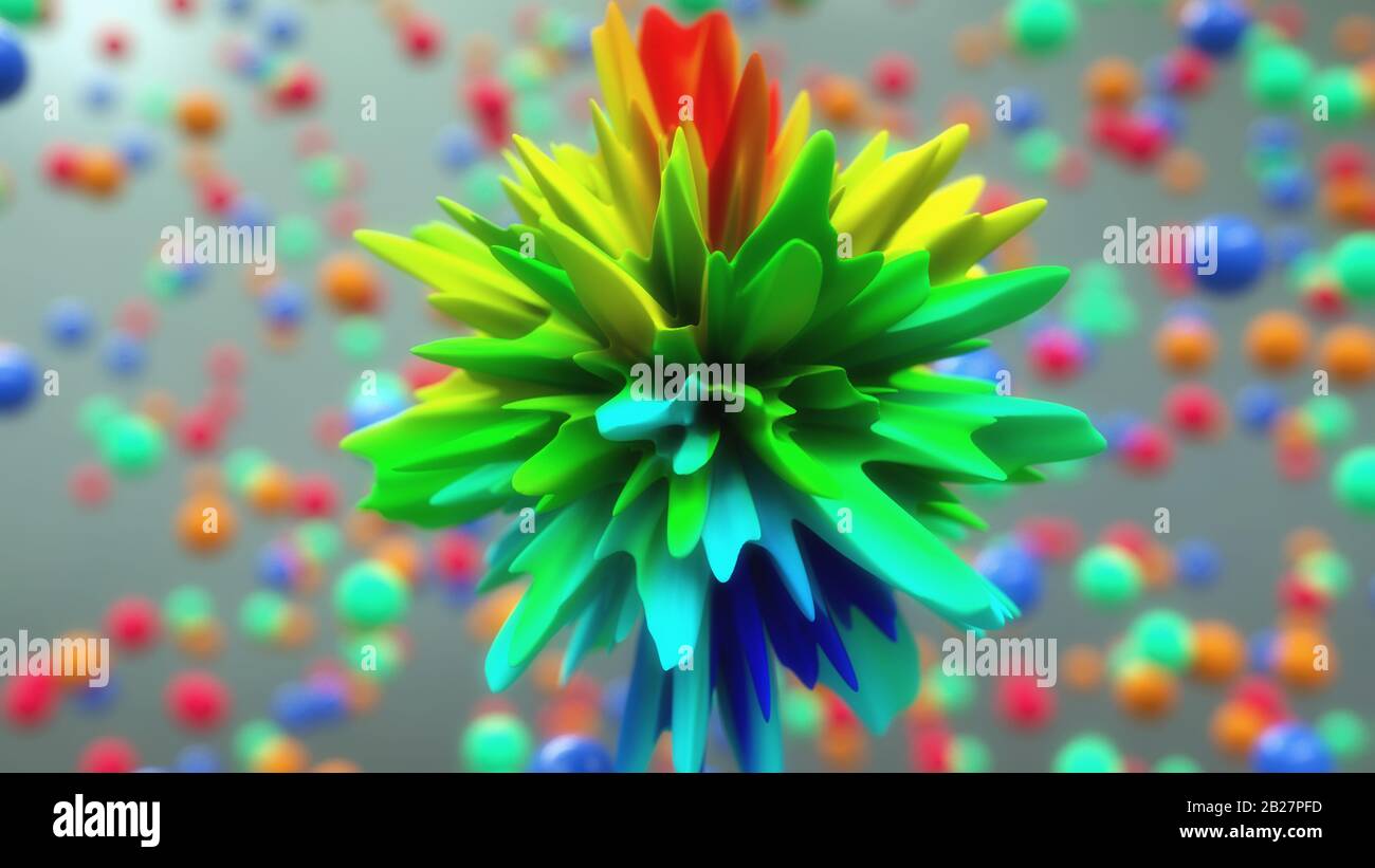 3D render. Scultura astratta sfondo Foto Stock