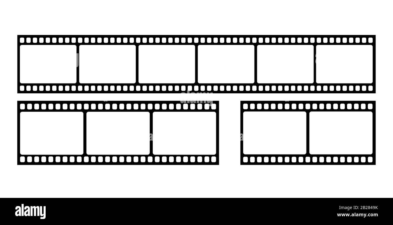 Pellicola cinematografica vuota vettoriale. Illustrazione Vettoriale