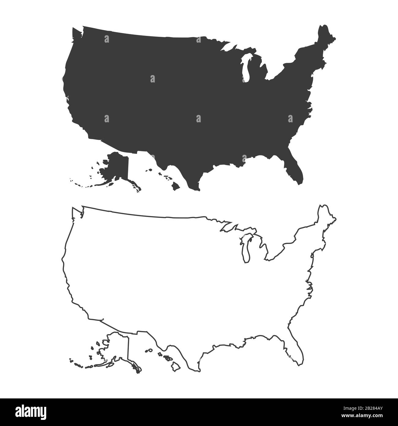 USA mappa con stati. Illustrazione del vettore Illustrazione Vettoriale