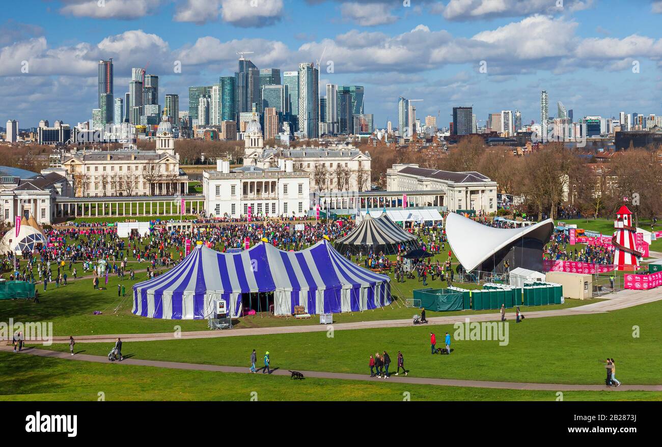 Il Vitality Big Half Evento A Greenwich Park, Londra. Foto Stock