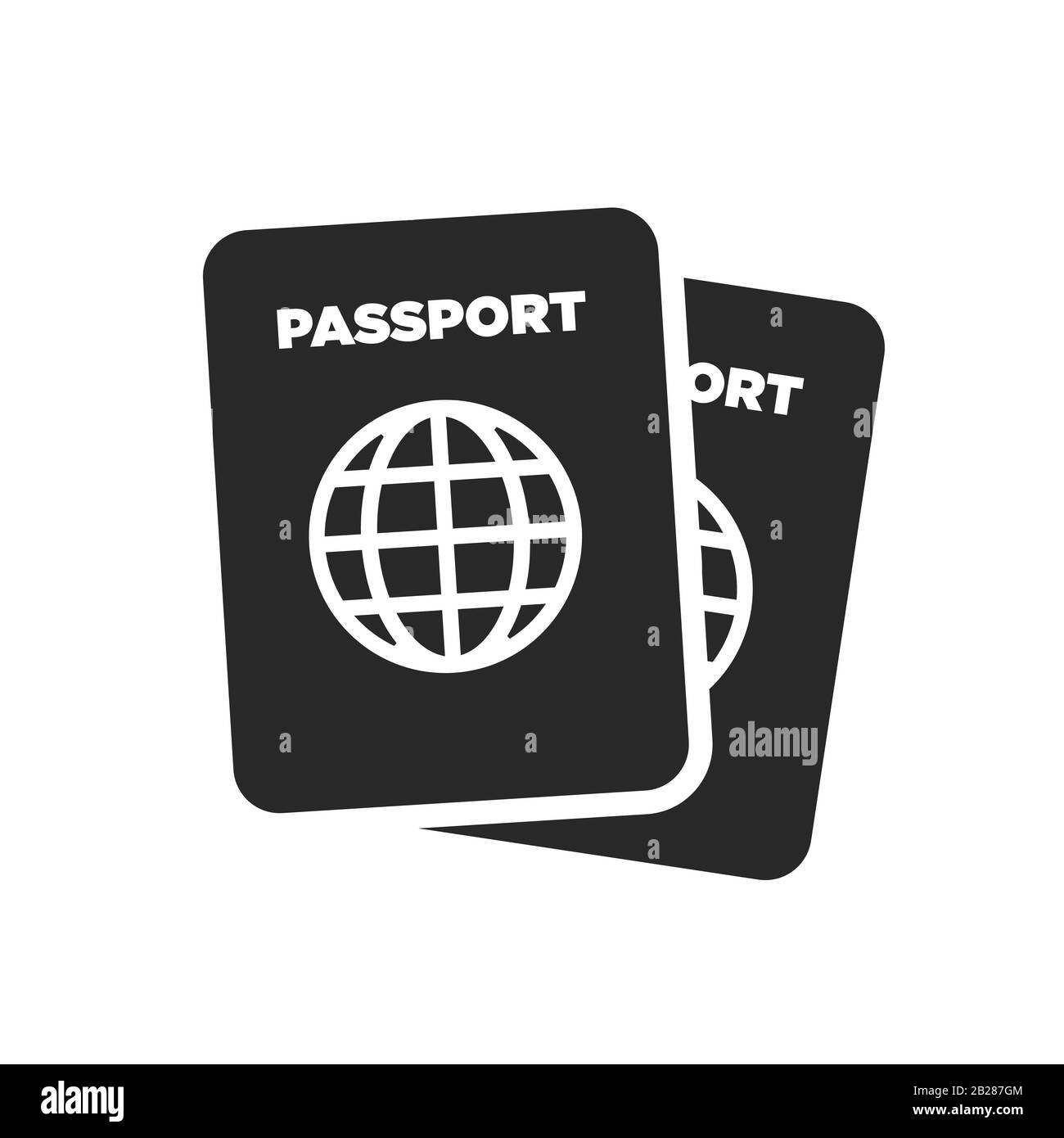Icona passaporto piatto. Illustrazione del vettore Illustrazione Vettoriale