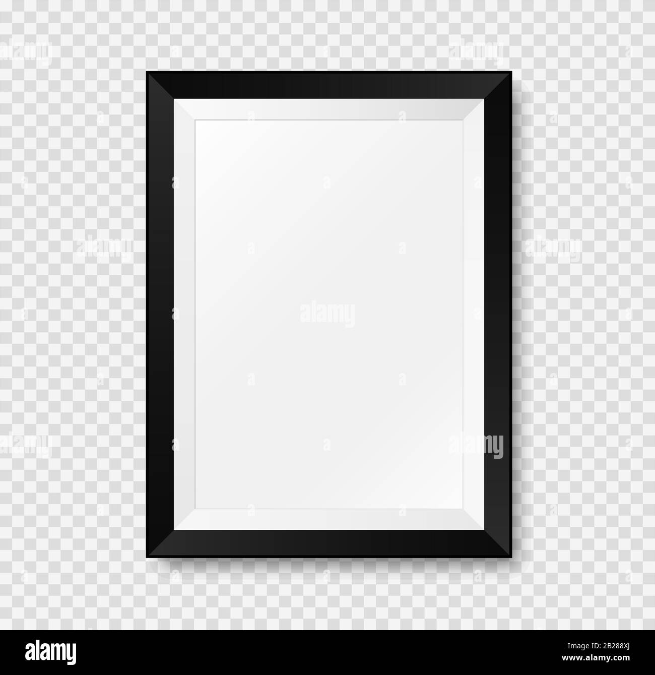 Immagine realistica mockup frame. Vettore Isolato su sfondo trasparente Illustrazione Vettoriale