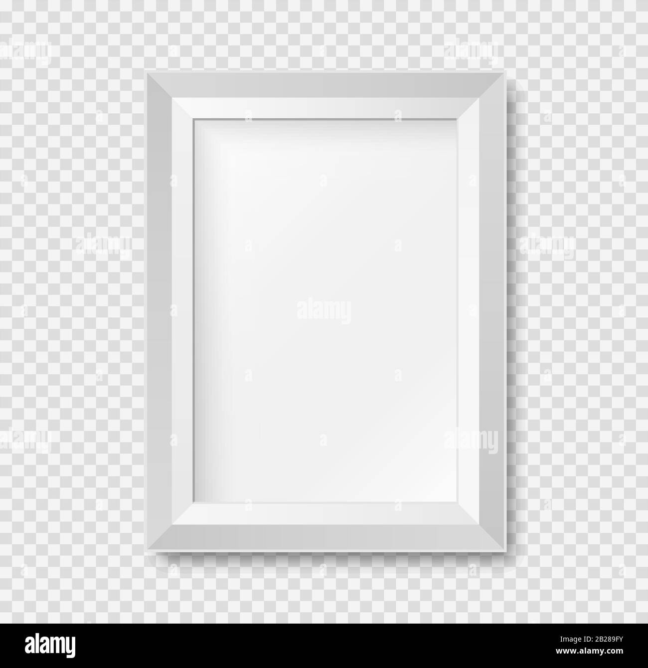 Immagine realistica mockup frame. Vettore Isolato su sfondo trasparente Illustrazione Vettoriale