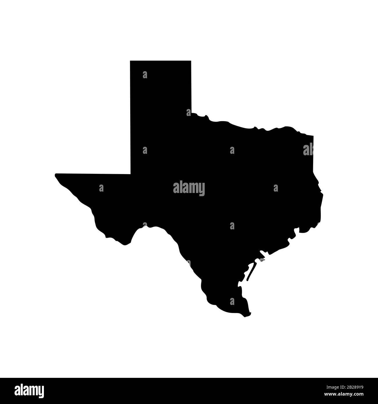 Icona Texas Map Vector (vettore mappa Texas). Simbolo per il sito Web Illustrazione Vettoriale