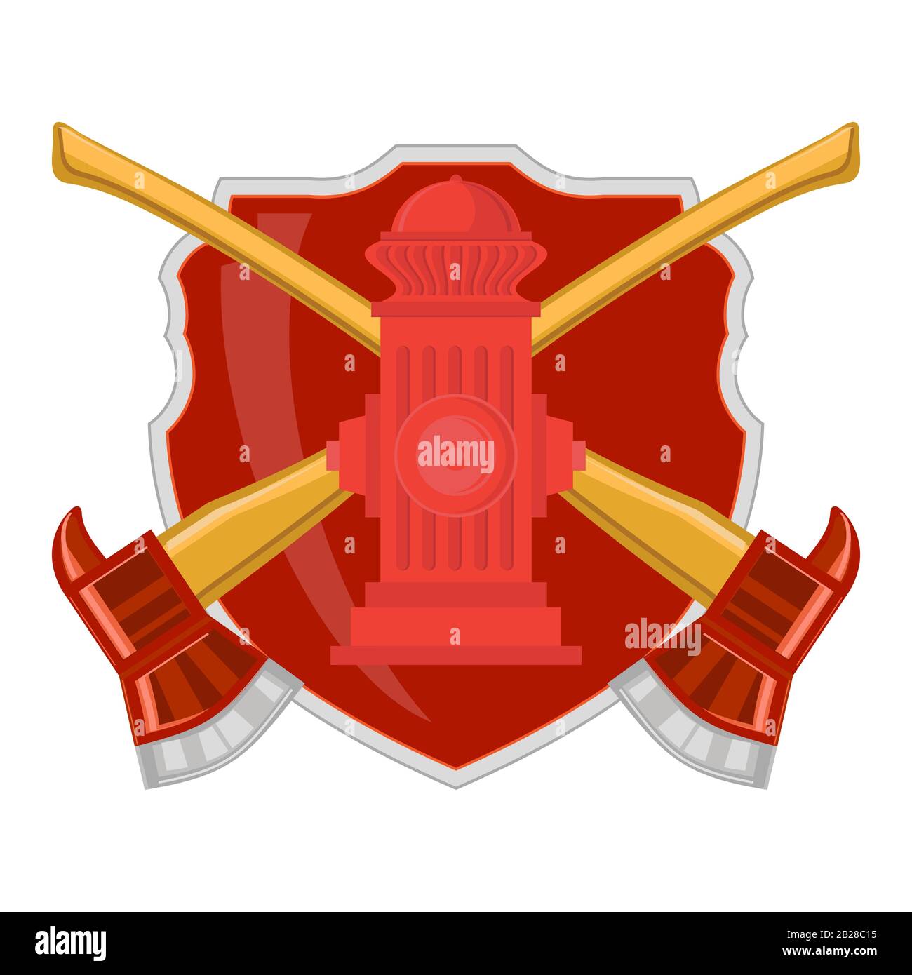 Icona Rosso Fuoco Idrante Isolato Su Sfondo Bianco. Logo In Stile Piatto Per Le Lotte Antincendio Illustrazione Vettoriale