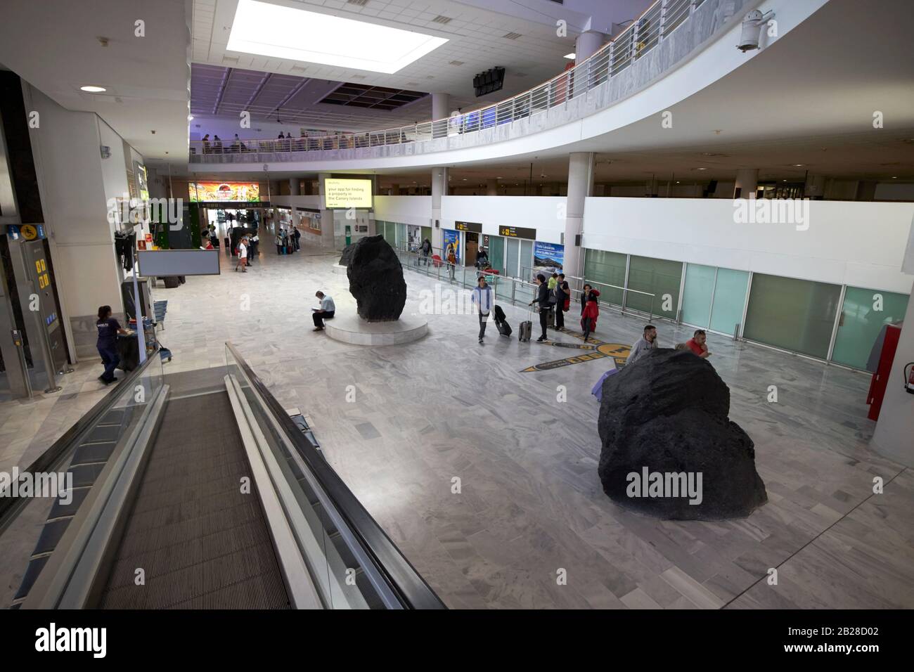 Sala arrivi del terminal t1 arricife cesar manrique-Lanzarote aeroporto isole canarie spagna Foto Stock