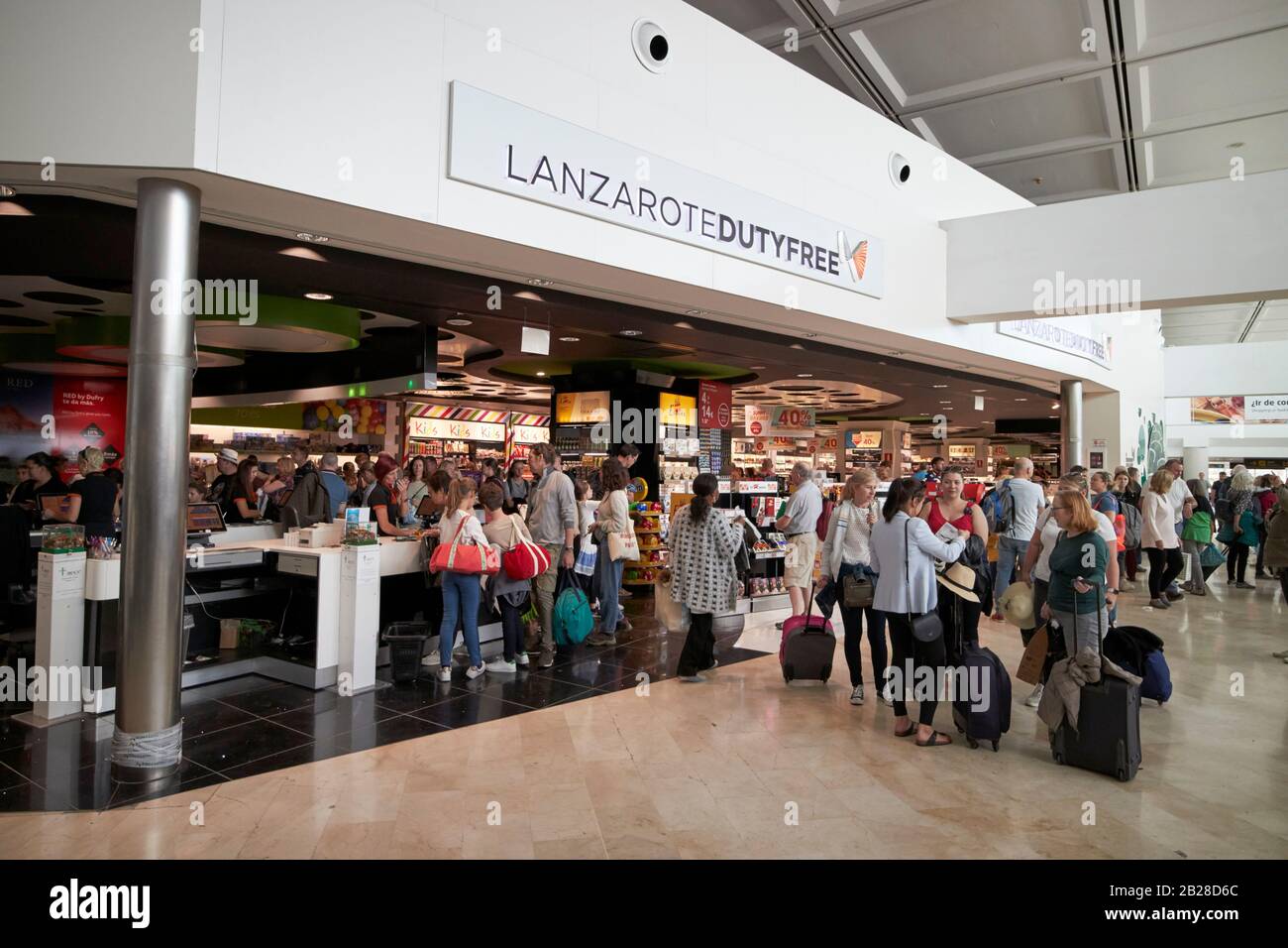 Duty free shopping nel terminal t1 arricife cesar manrique-Lanzarote aeroporto isole canarie spagna Foto Stock