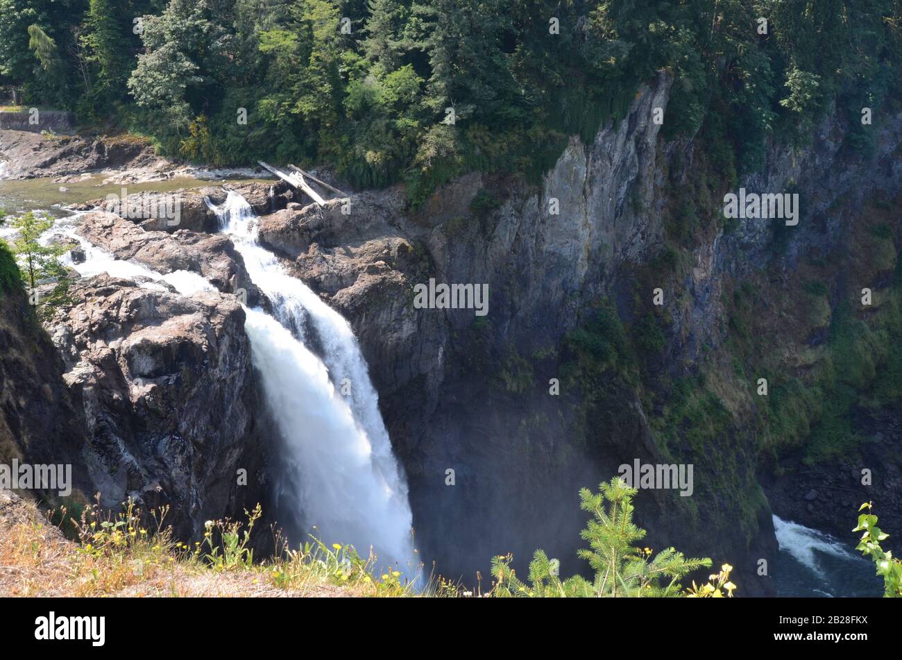 PARCHI E ATTIVITÀ RICREATIVE: VOLUME 7- il Wallace Falls State Park si estende per 1.380 ettari lungo il fiume Wallace nella contea di Snohomish, Washington. Foto Stock