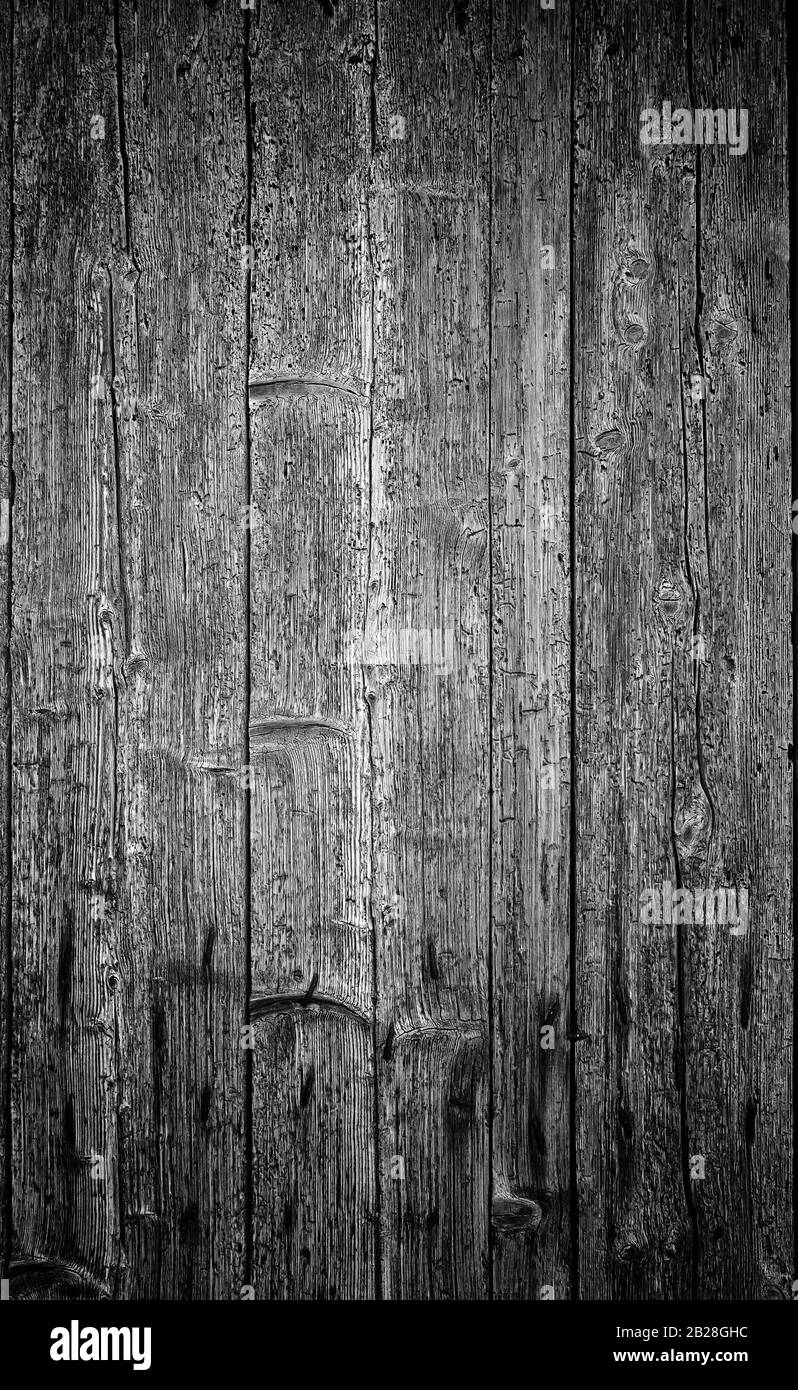 Invecchiato in legno serratura della porta, costruzione Foto Stock