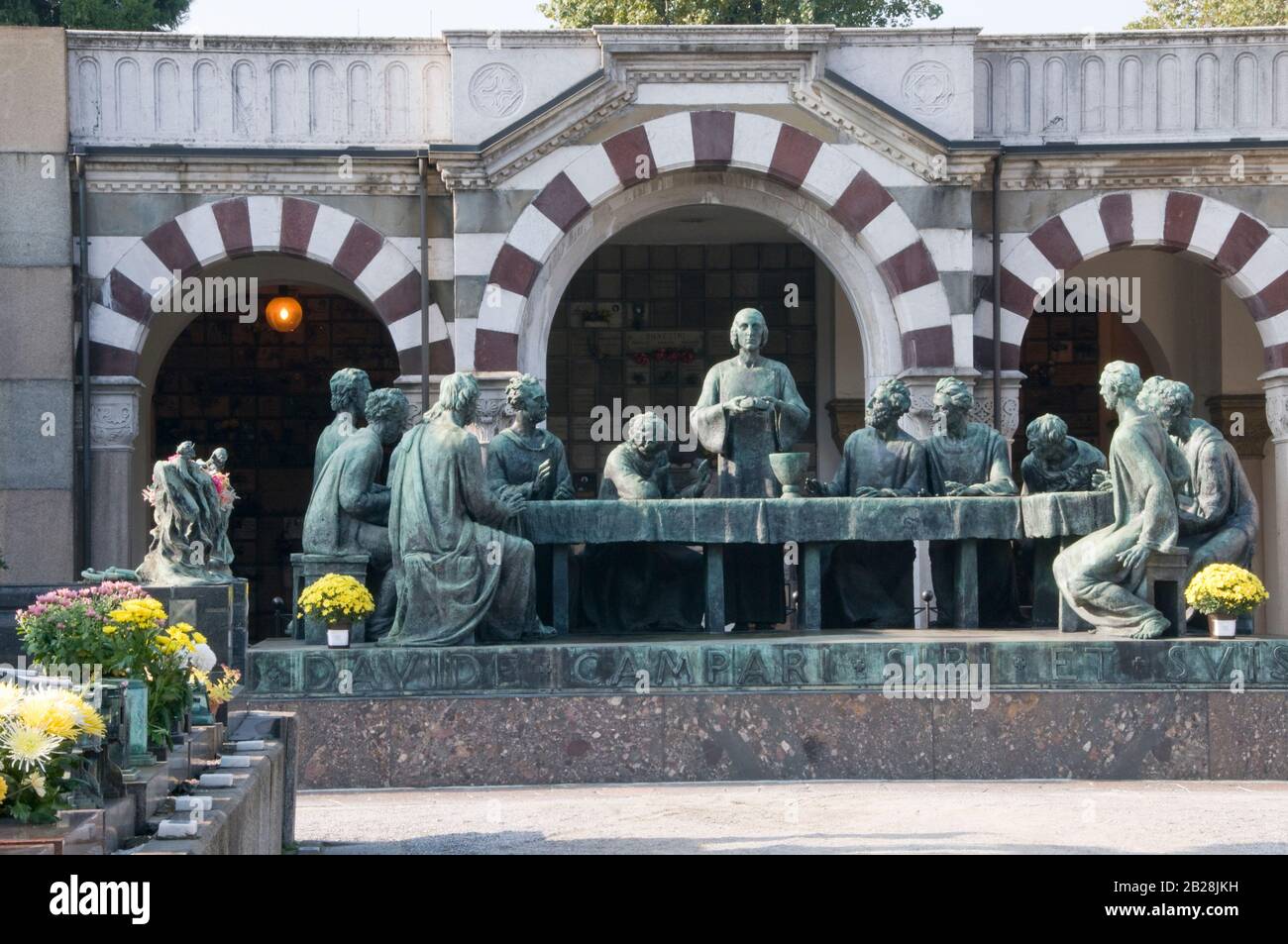 Particolare del Cimitero Monumentale di Milano Foto Stock