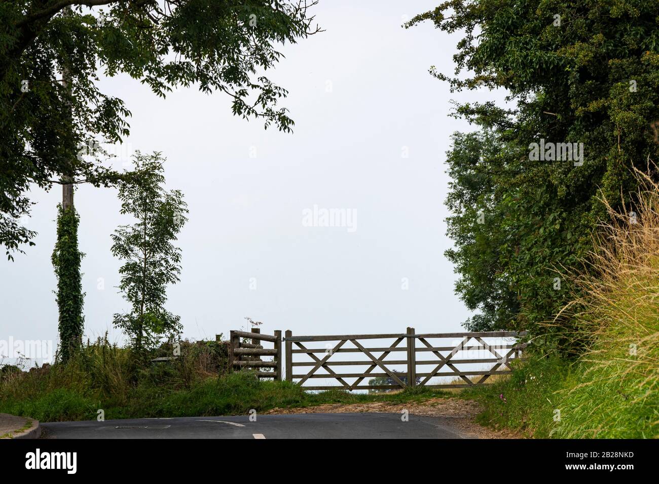 Farm Gate, Snowshill, Gloucestershire, Cotswolds, Inghilterra Foto Stock