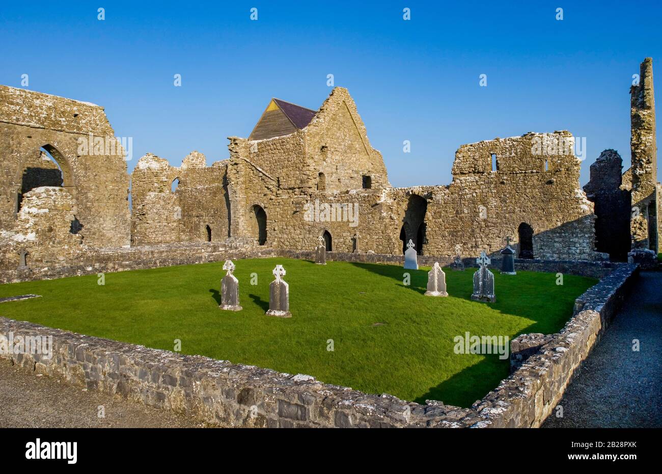 National Monument, Knockmoy Abbey, County Galway, Repubblica D'Irlanda Foto Stock