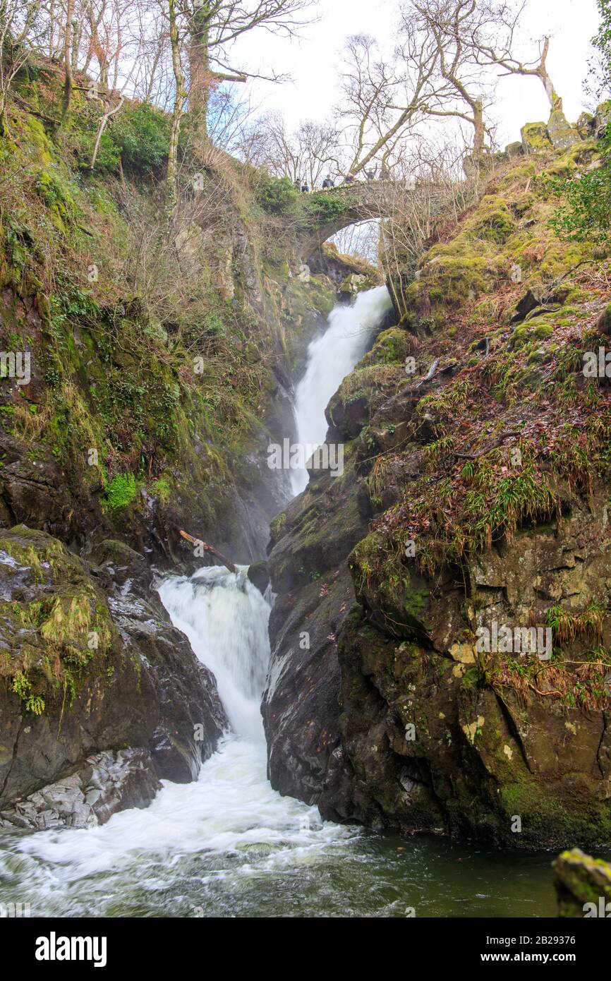 Ullswater e Aira Force, Cumbria, Lake District Foto Stock