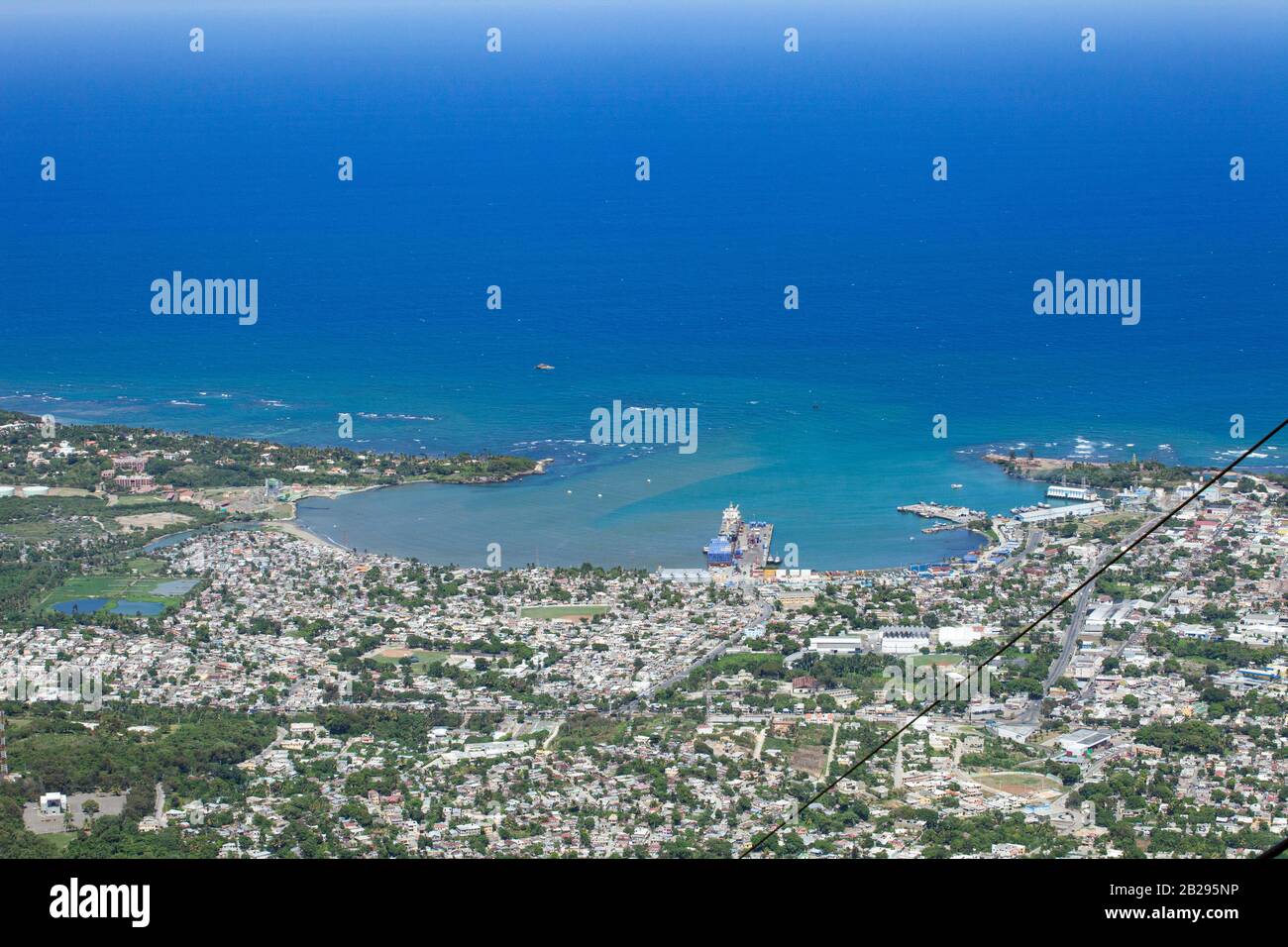 Puerto Plata, Repubblica Dominicana - 03.10.2013: Vista Arial della famosa funivia di Puerto Plata. Foto Stock