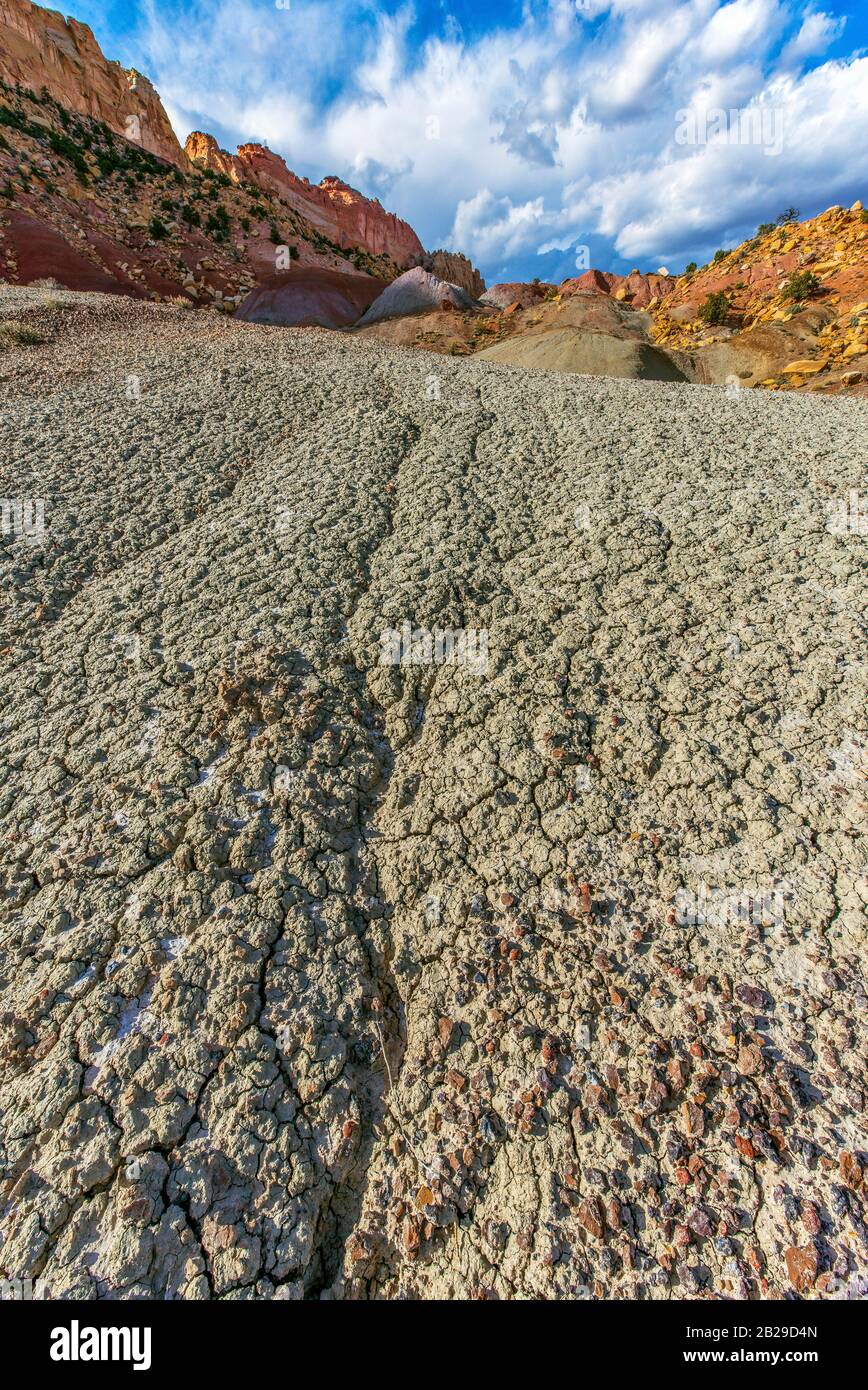 Colline di bentonite, Cerchio scogliere, Grand Staircase-Escalante monumento nazionale, Utah Foto Stock