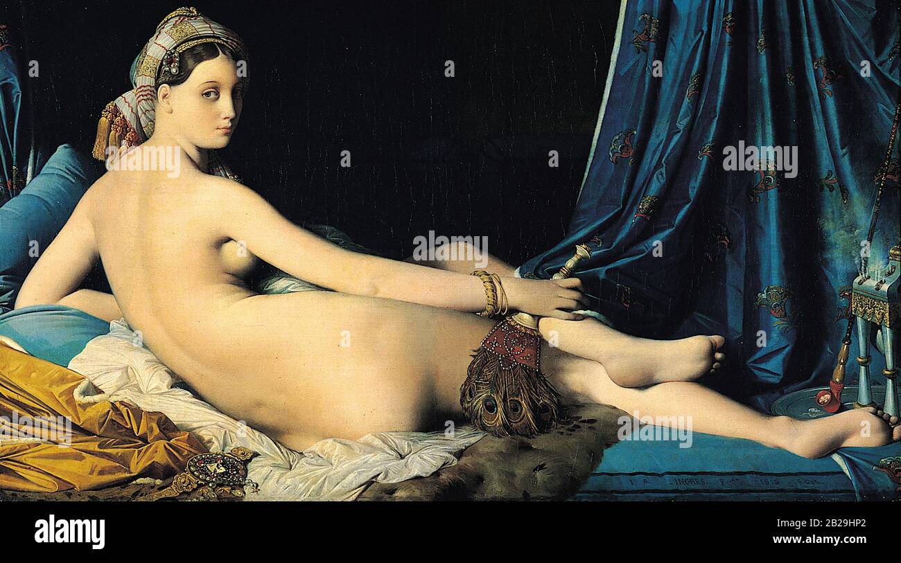 La Grande Odalisque (1814) Pittura di Jean Auguste Dominique Ingres - Altissima risoluzione e qualità dell'immagine Foto Stock