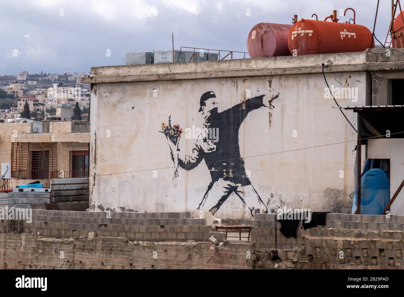 Compra Quadro Banksy su tela: Anonimo (attribuito a Banksy), Betlemme,  Palestina (graffiti) all'ingrosso