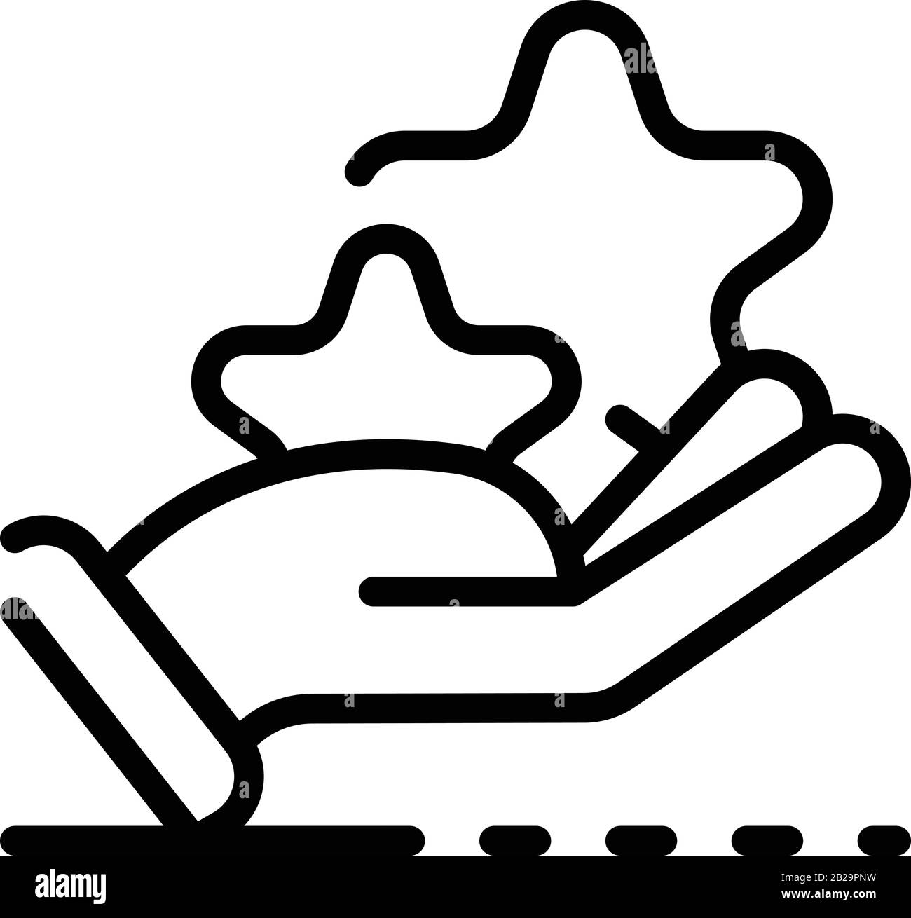 Icona del premio Business STAR, stile di contorno Illustrazione Vettoriale