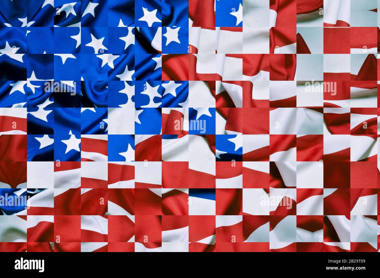Modifica astratta della bandiera USA Foto Stock